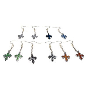 Customizable Cross Earrings