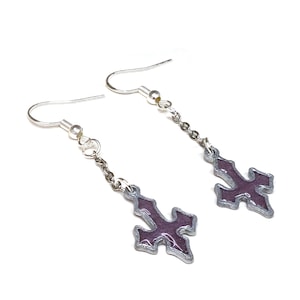 Customizable Inverted Cross Earrings