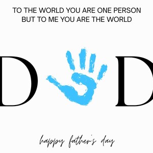Father&#39;s Day Handprint Printable, DIY Craft Gift for Dad, Gift for Dad, Father&#39;s Day Printable, Digital Download, Father&#39;s Day Craft