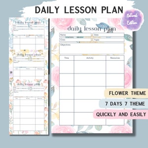 Lesson Plan Template | Digital Teacher Planner 2025 UNDATED | Goodnotes iPad Samsung Noteshelf | Simple Lesson Plan Book