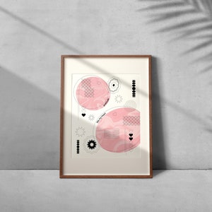 la gratitud llena mi corazón / Cartel de afirmaciones motivacionales / Arte abstracto moderno / Degradado / Hogar contemporáneo / Impresión minimalista de aura