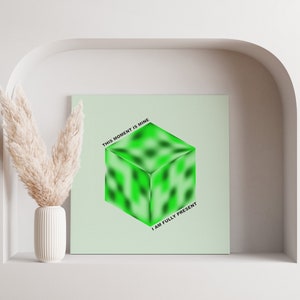 este momento es mío estoy completamente presente / Cartel de afirmaciones motivacionales / Arte abstracto moderno / Degradado / Impresión minimalista de aura