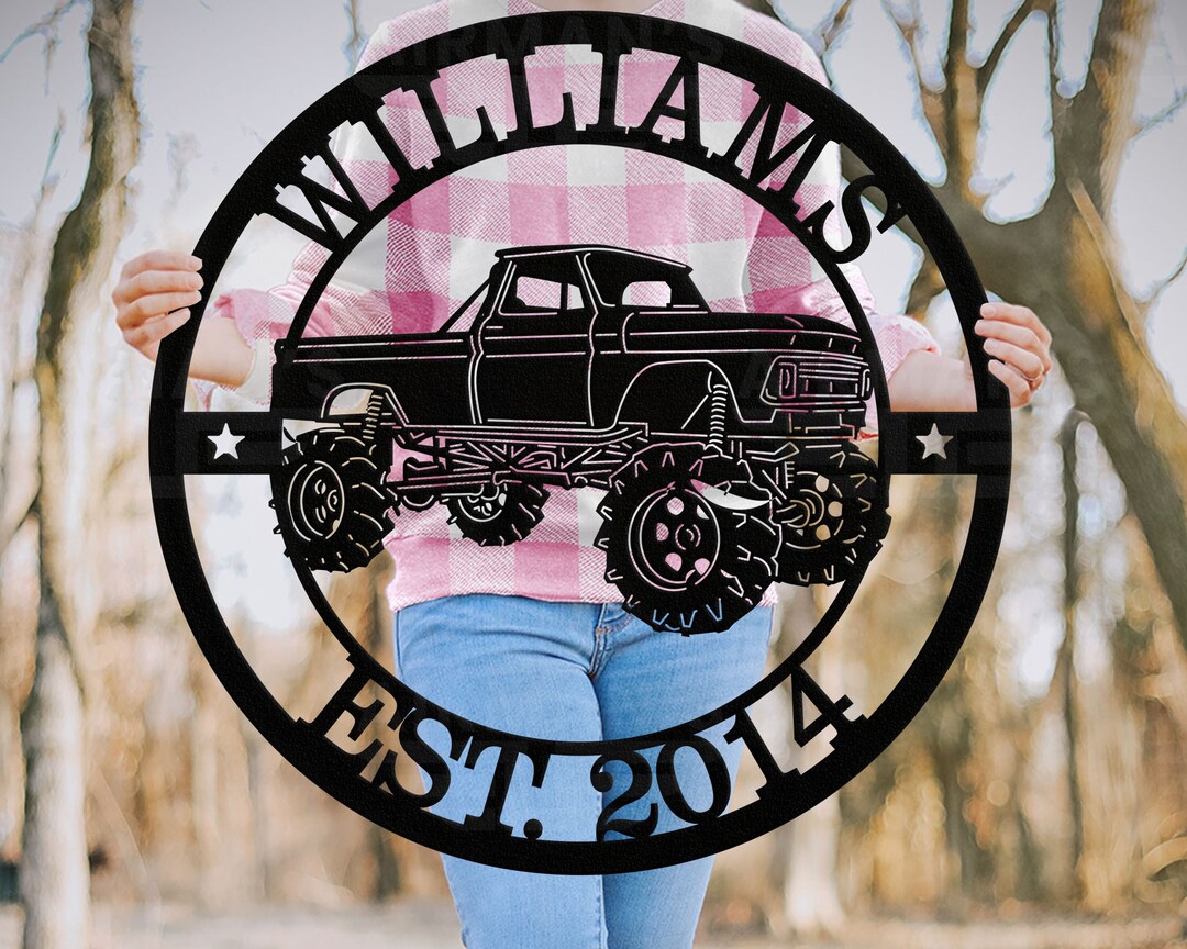 Vintage Truck Wall Art Personalized Retro Auto Metal Sign Etsy
