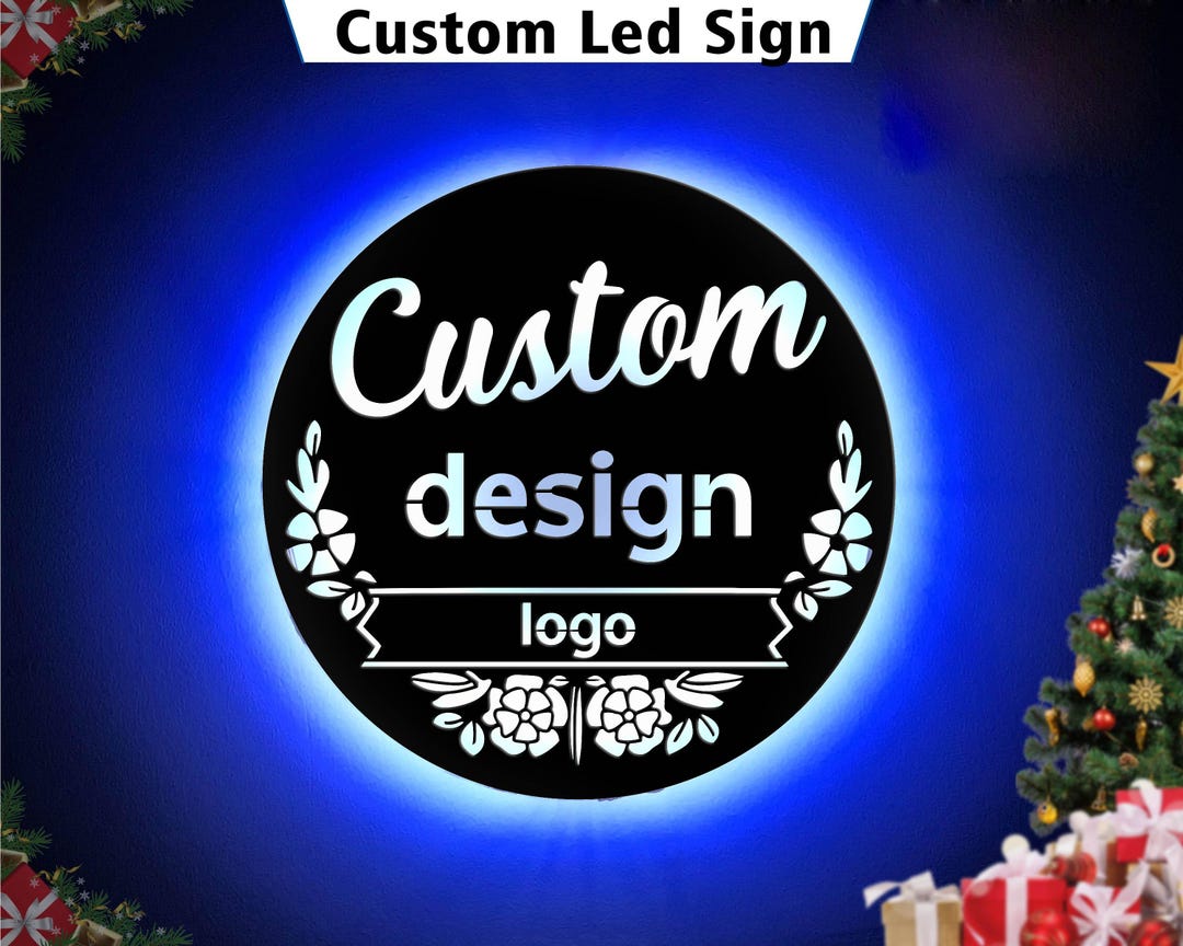 Custom Led Backlight Sign Logo Custom LED Backlit Business Sign Indoor Outdoor Metal Logo Design ...