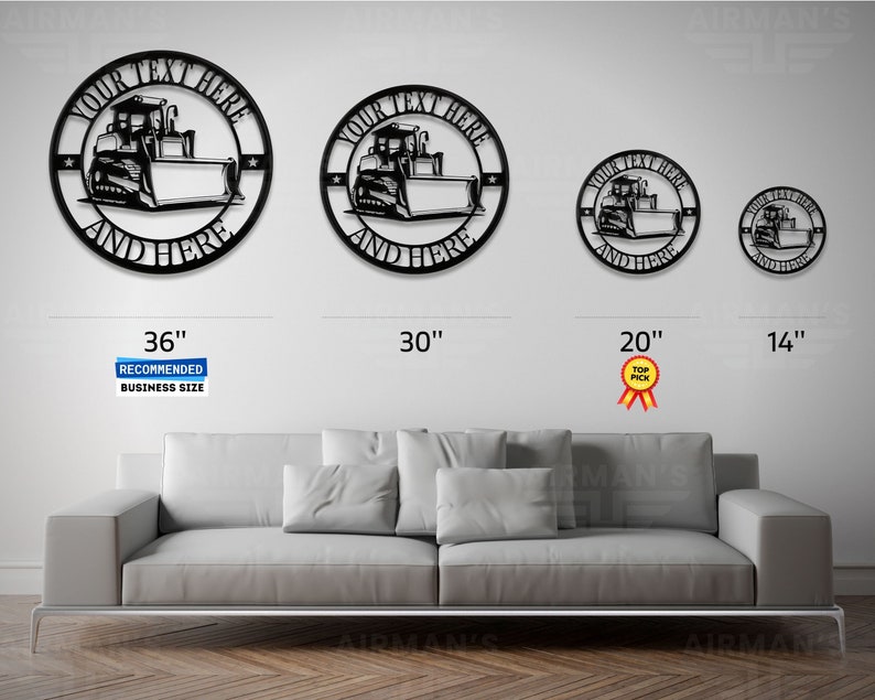 Dozer Number Sign Custom Bulldozer Metal Sign Personalized Dozer Operator Gift Metal ...