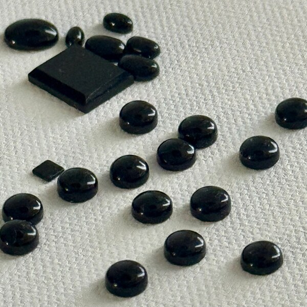 Black Obsidian Cabochon Lot