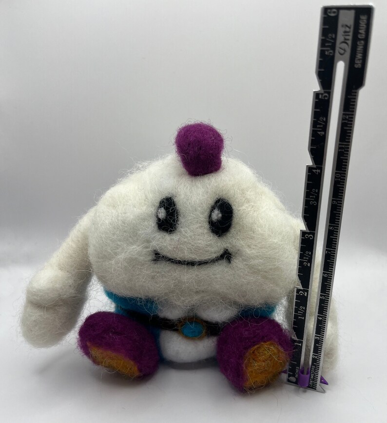 mallow super mario rpg posable needle felt doll scale