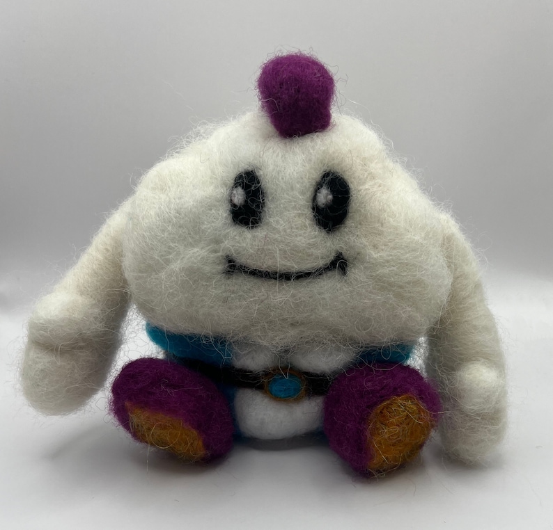 mallow super mario rpg posable needle felt doll front