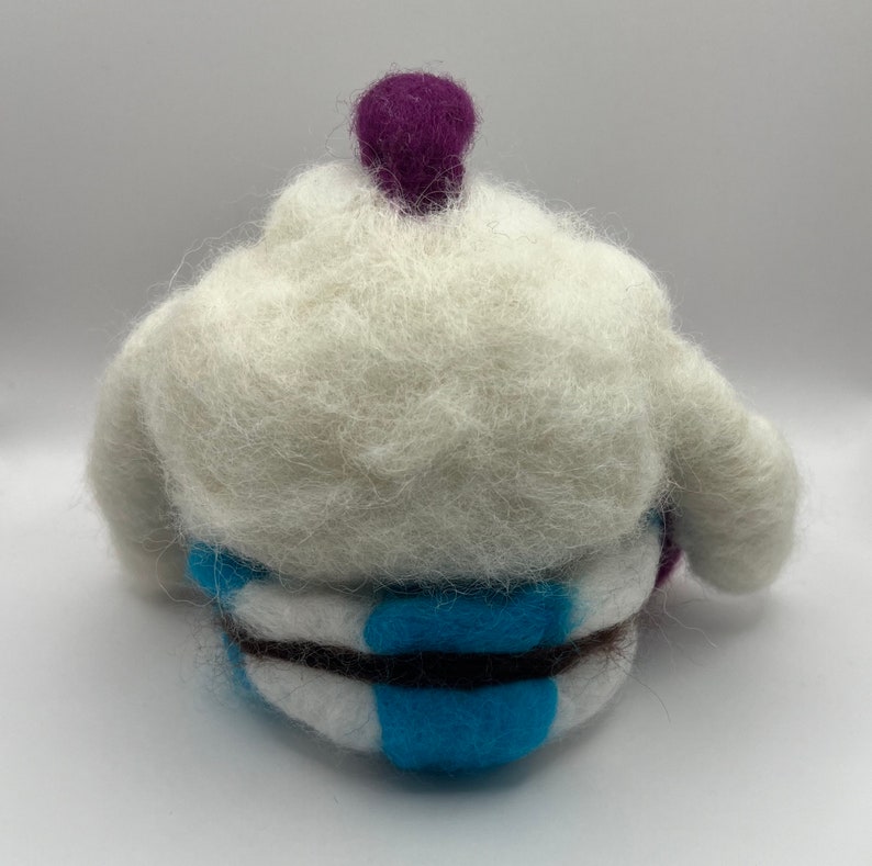 mallow super mario rpg posable needle felt doll back