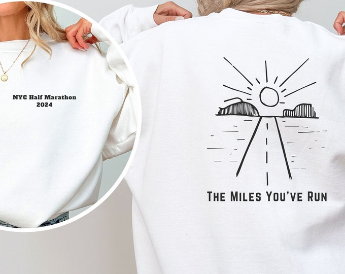 Marathoner Sweatshirt, Personalized Runner Shirt, Runner Crewneck, Running Lover Sweatshirt, Gift for Runner, Marathon Gift Idea