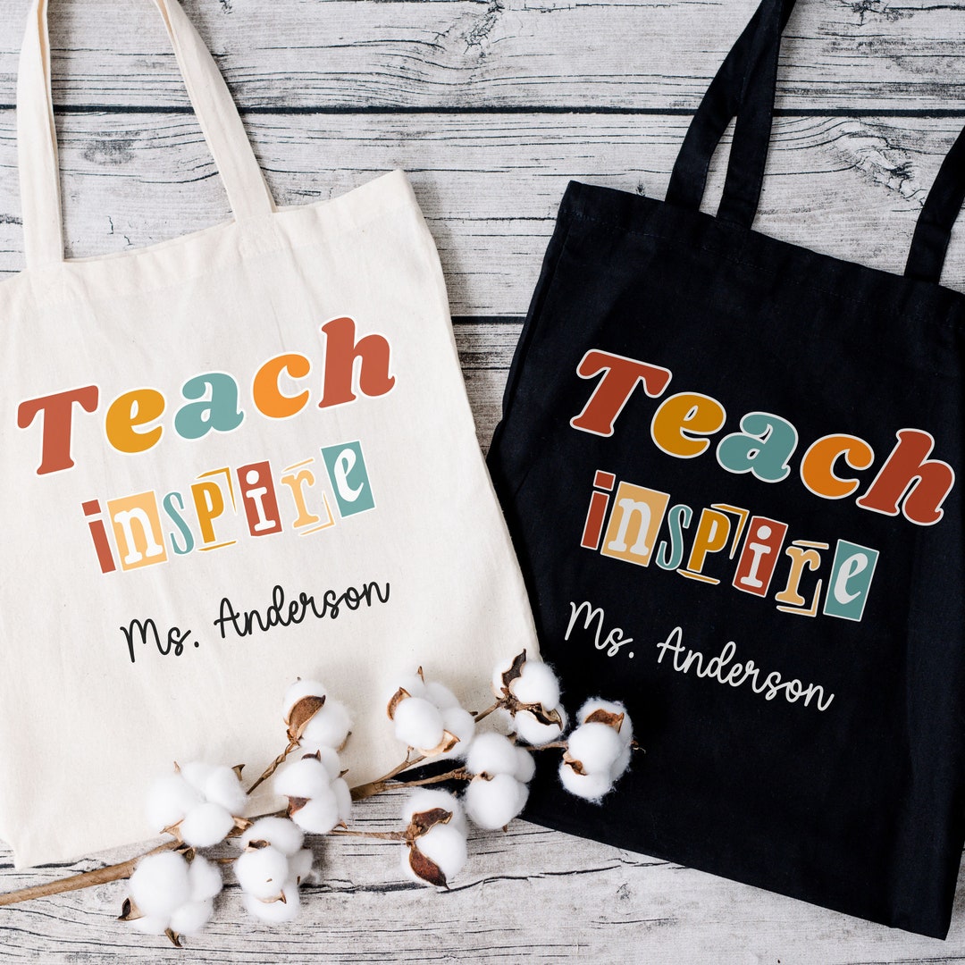 Custom Teacher Tote Bag, Teacher Appreciation Gift, Teachers Gift, Gift ...