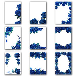 Blue Roses Overlay 5x7