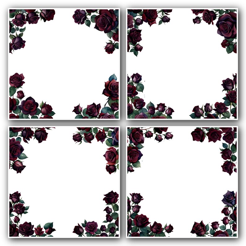 12x12 Roses Border 12x12