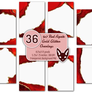 以下が含まれることがあります： 36 5x7 レッドアゲートゴールドグリッターオーバーレイ 1575x2175ピクセル 5.25x7.25インチ | 300 DPI 透明な背景PNG