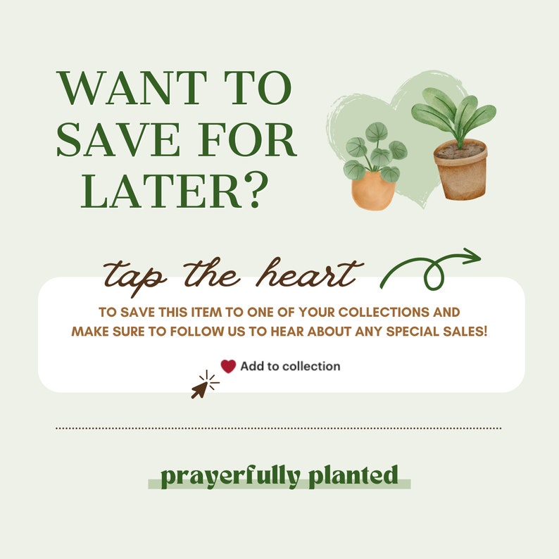 Want to save for later? Tap the heart to save this item to one of your collections and make sure to follow us to hear about any special sales! Add to collection