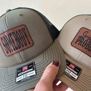 Somebody's Problem  Hat Bandle (his and her)Patch Leather  |  Summer Hats Personalized  Gifts for Couple | Matching Hat