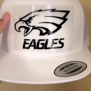 Gorra de camionero con visera plana de los Eagles: vinilo de ladrillo con efecto 3D