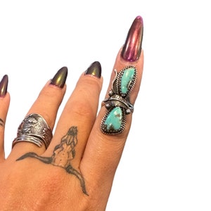 Double stone Turquoise Ring