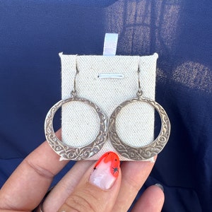 Sterling silver hoops