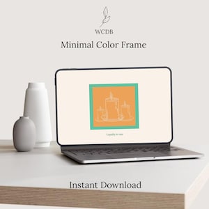 Cozy Aesthetic iPhone Wallpaper, Minimalist Color Frame Phone Background,Neutral Wallpaper Pack for iPad Laptop TV, Digital Wallpaper Bundle