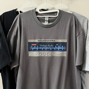 Vintage Marantz Heavy Cotton Graphic T-shirt, Artistic Audiophile Shirt, Dad Gift, For Him, Assorted Colors and Sizes, Marantz Art