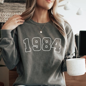 Moletom de ano personalizado, moletom com cores confortáveis de aniversário, presente de aniversário personalizado, moletom de aniversário feminino, 30º, 40º aniversário