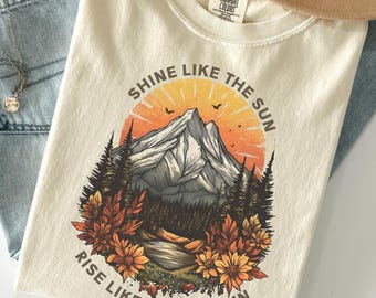 Mountain Nature Shirt, Nature Shirt, Comfort Colors, Mountain Shirt, Nature Hiking Shirt, Outdoor Shirt, National Parks,boho nature