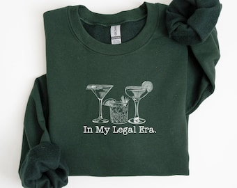 Regalo de cumpleaños número 21 para ella, en mi era legal Sudadera divertida de cumpleaños número 21 para ella, 21 cumpleaños, sudadera del día 21,