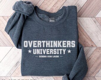 Rolig tröja för universitetsstudenter, rolig tröja, skämtgåva, rolig tröja för kvinnor, överdimensionerad tröja