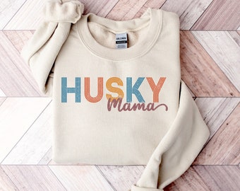 Moletom Husky Mama Husky Mom Gift Husky Lovers Presente para Cachorro Mom Husky Sweater