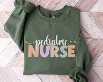 Pediatric Nurse Sweatshirt and Hoodie, PEDS Nurse Sweatshirt, PEDS Crewneck, Pediatrics Nurse RN Grad Sweater, Nursing Sweatshirt, Ped Nurse