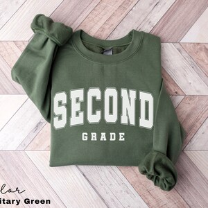 Second Grade Teacher Sweatshirt, First Day of School, 2nd Grade Teacher Sweatshirt, Second Grade Team, Teacher Squad Crew, Back to School