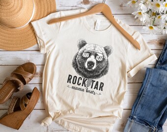 Mamma Björn T-shirt, Mors Dag-present, Rolig Mamma T-shirt, Amerikanska Flaggan, Mamma Liv Tröja, Nyblivna Mammor Present, Mamma Björn, Present till Mamma