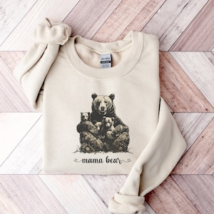 Mama Bär Mama Sweatshirt, cooles Muttertagsgeschenk für Mama, neue Mutter Geschenk, süße Mama Pullover, Baby-Dusche-Geschenk, Mama-Leben Shirt, Bär Pullover