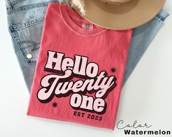 Retro 21st Birthday Shirt, Women Gift, Turning 21 Birthday Shirt, Est 2003 Birthday Gift Shirt, 21st Birthday Shirt, Hello 21st Birthday,