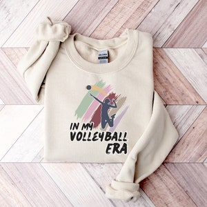 En mi sudadera de la era del voleibol, sudadera de mamá de voleibol, era del voleibol, camisa del día del juego, camisa de mamá de voleibol, regalo de voleibol