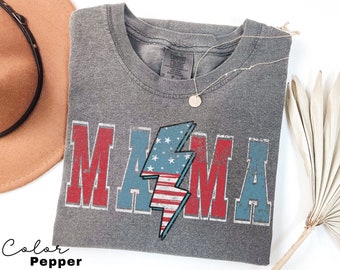 Mom USA Shirt, Summer BBQ t-shirt, America Tee, Comfort Colors® Women's 4th of July, Fourth of July Shirt, Patriotic Shirt, America