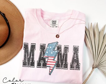 Mom USA Shirt, Summer BBQ t-shirt, America Tee, Comfort Colors® Women's 4th of July, Fourth of July Shirt, Patriotic Shirt, America