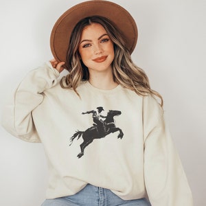 Cowboys Western Sweatshirt, American Western Graphic Crewneck, Rodeo Gift Shirt, Country Sweatshirt, Western Hoodie, Cowgirl Sweater, Horse