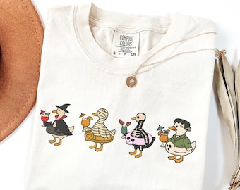 Halloween Summer Shirt, Summer Halloween Beach Shirt, Halloween Goose, Spooky Season, Comfort Colors Summer Shirt,