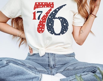 Comfort Colors America Fourth of July Shirt, 1776, 4th Of July USA Patriotic Shirt, USA Flag Shirt, Memorial Day Shirt, USA Women's Shirt