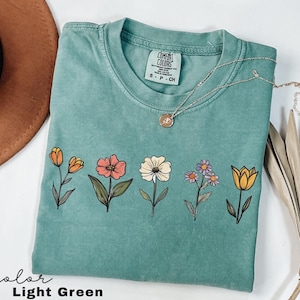 Comfort Colors® Wildflower Shirt, Floral Cottagecore Shirt, Botanical Shirt, Flower Shirt, Nature Shirt, Wildflower Tshirt,Wild Flower Shirt