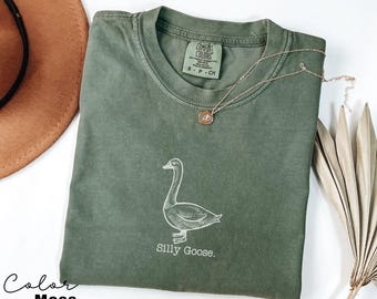 Dumme Gans Shirt Dumme Gans Tshirt Komfort Farben Dumme Gans Vintage Bauernhof Shirt Niedliches Gans Shirt Geschenke für Bauernhof Mädchen Mutter Geschenke Gehöft