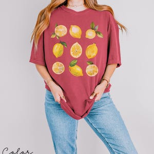 Vintage Lemons Tshirt, Comfort Colors Summer Lemon Shirt, Cottagecore Citrus Shirt, Lemon Print Tshirt, Fruit Shirt, Gift For Her image 9