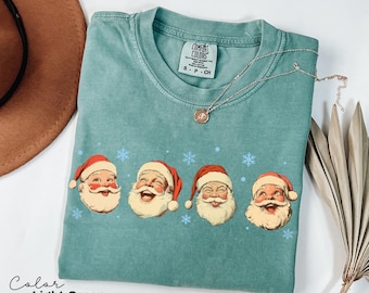 Christmas Santa Shirt, Retro Santa Shirt, Gift For Christmas, Retro Christmas Shirts, Christmas Shirt For Women, Gift For Women, Santa Shirt