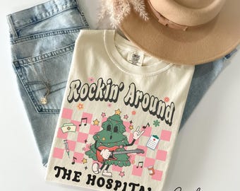 Nurse Christmas Shirt Christmas Nurse Shirt Retro Santa Nurse Tshirt Er Icu Peds Nurse Pediatric Nurse Christmas Shirt Retro Nurse Shirt L&D