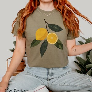Vintage Lemons Tshirt, Comfort Colors Summer Lemon Shirt, Cottagecore Citrus Shirt, Lemon Print Tshirt, Fruit Shirt, Gift For Her image 8