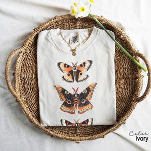 Camiseta vintage con mariposas y polillas, camiseta Comfort Colors® de estética Cottagecore, camiseta Cottagecore, camiseta estética, camiseta Cottagecore