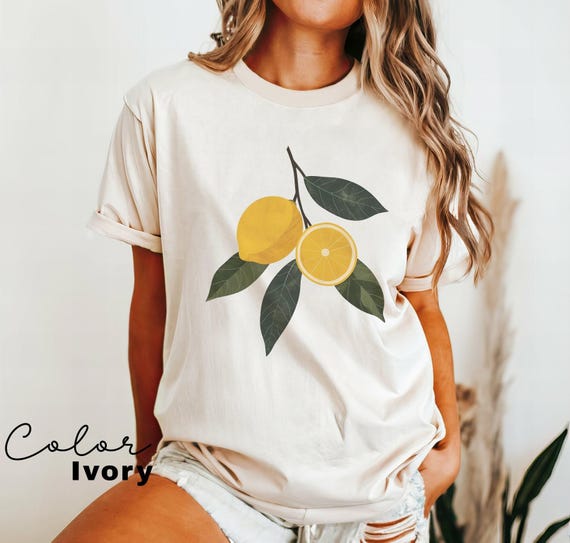 Vintage Lemons Tshirt, Comfort Colors Summer Lemon Shirt, Cottagecore Citrus Shirt, Lemon Print Tshirt, Fruit Shirt, Gift For Her