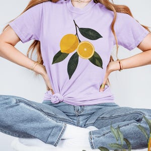 Vintage Lemons Tshirt, Comfort Colors Summer Lemon Shirt, Cottagecore Citrus Shirt, Lemon Print Tshirt, Fruit Shirt, Gift For Her image 7